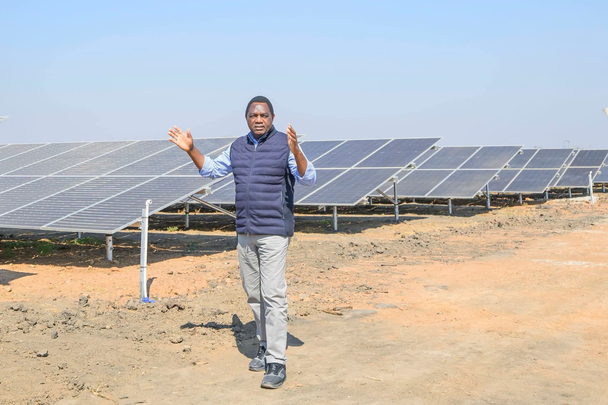 President Hichilema Commissions 100MW Phase II Solar Plant In Chisamba