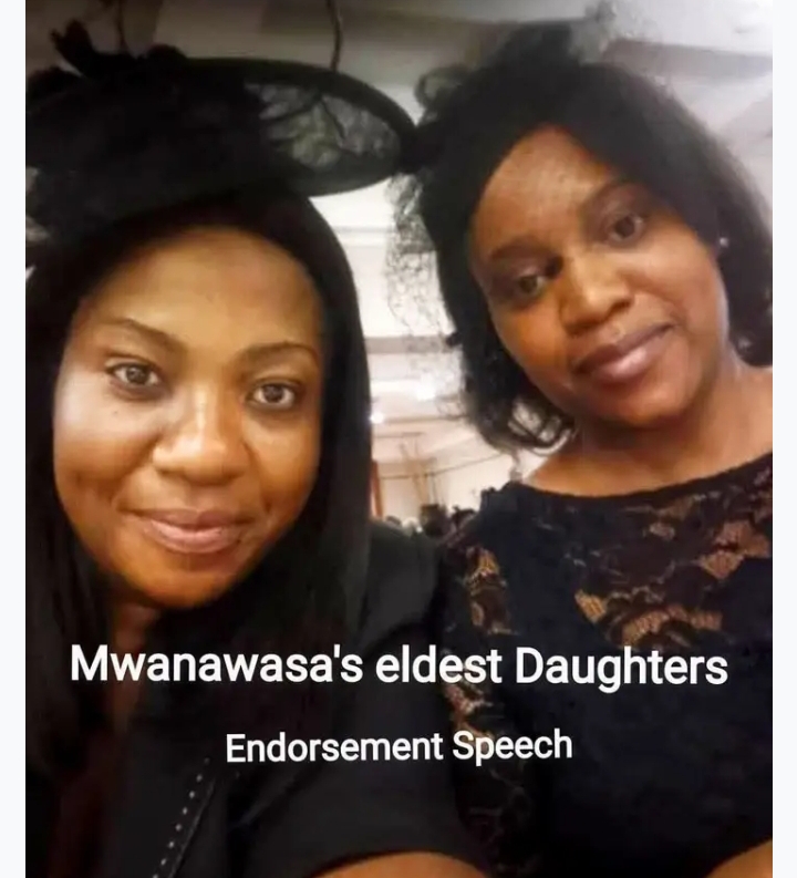 LATE FORMER PRESIDENT LEVY MWANAWASA’S ELDEST DAUGHTER MIRIAM AND LORNA MWANAWASA ENDORSE BRIAN MUNDUBILE FOR PRESIDENCY