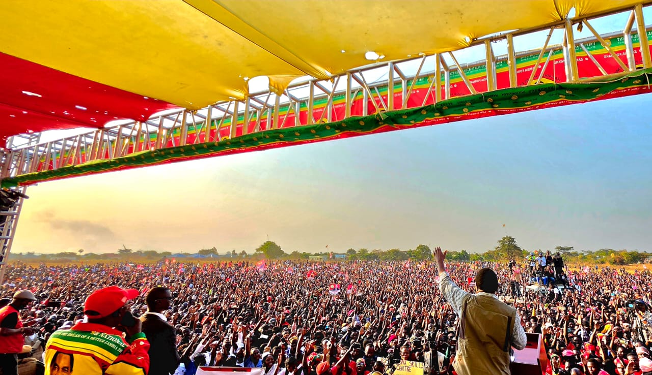 Hichilema promises more development for Kawambwa, cites roads and cost of living.