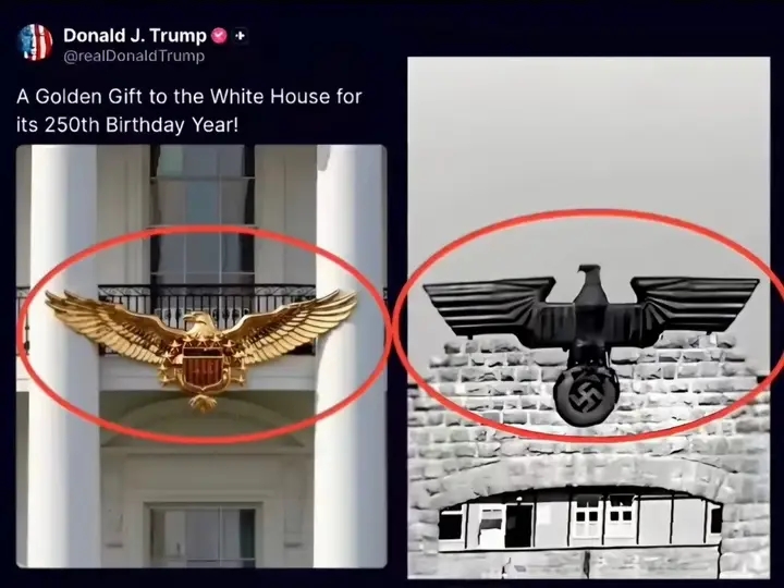 Trump’s Golden Eagle Post Sparks Backlash Over AI Image and Nazi Symbol Comparisons