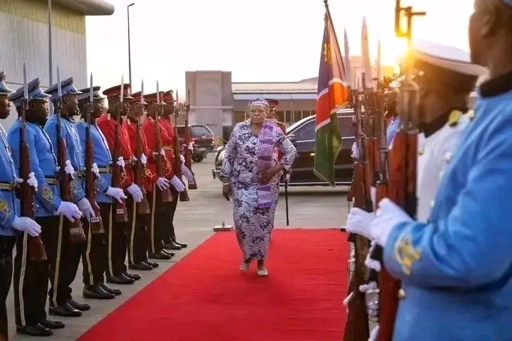 NAMIBIAN PRESIDENT NETUMBO NANDI-NDAITWAH ARRIVES FOR HICHILEMA INAUGURATION