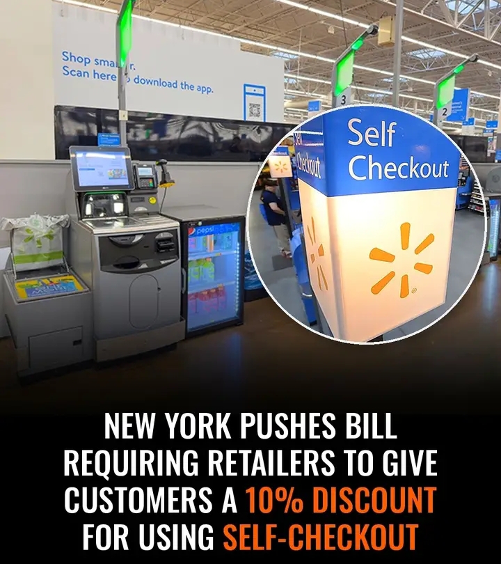 Scanning your own groceries in New York could soon come with a 10% discount.