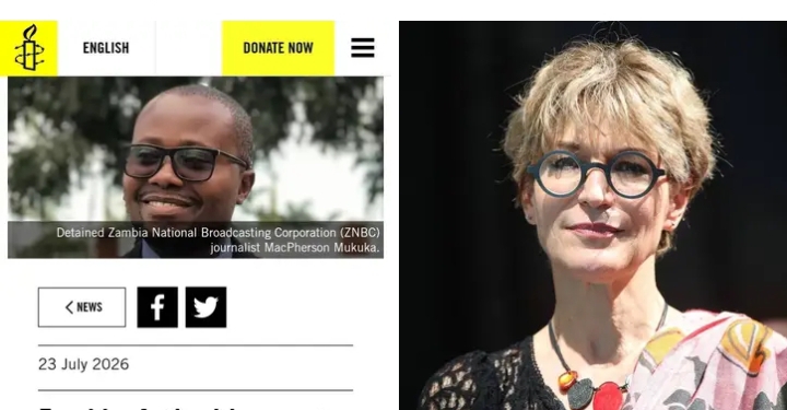 Amnesty International Demands Immediate Release of ZNBC Journalist