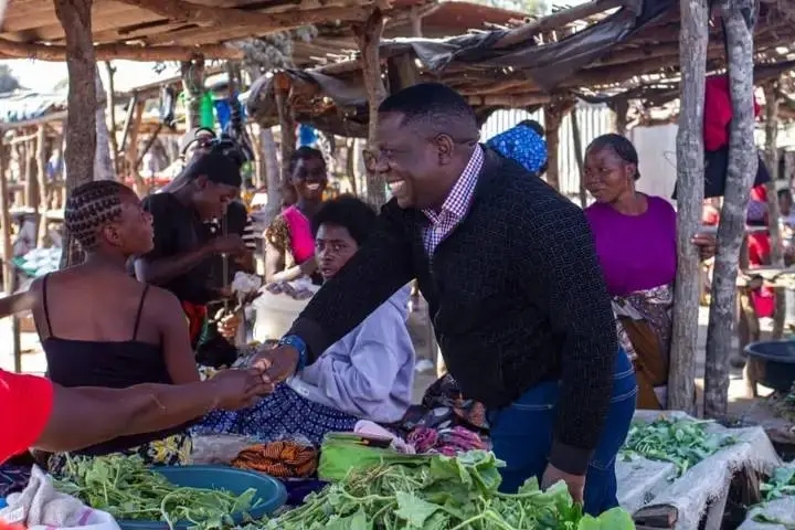 Kalaba Takes Southern Campaign to Choma Markets