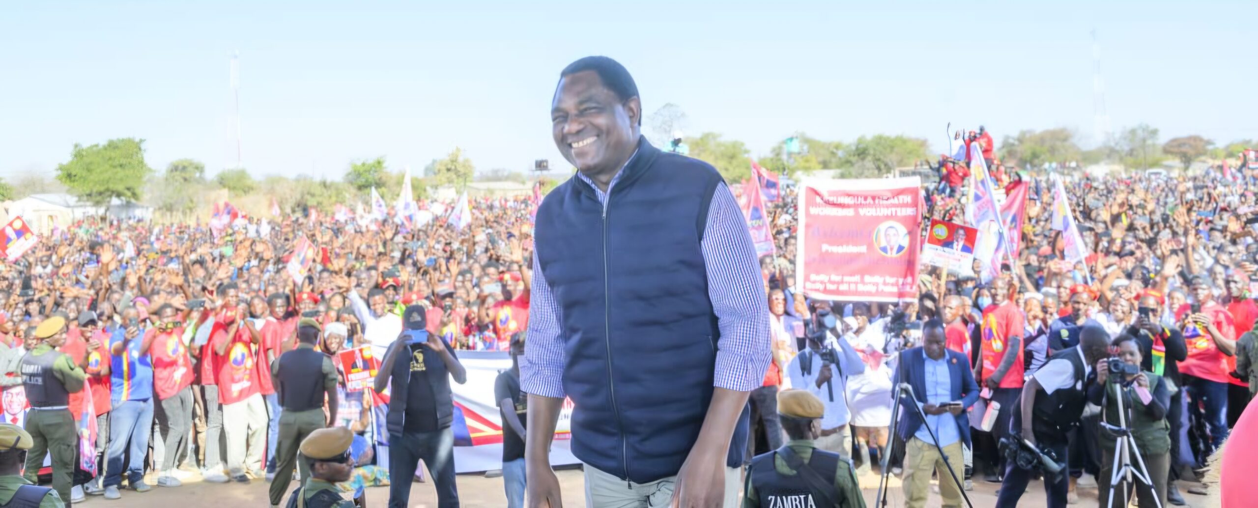 Hichilema says ‘national cake for all’ as he campaigns in Kazungula
