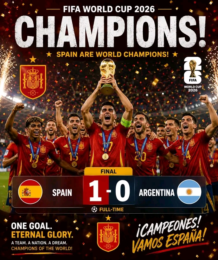 Spain crowned World Champions after hard fought 1-0 win over Argentina in New York