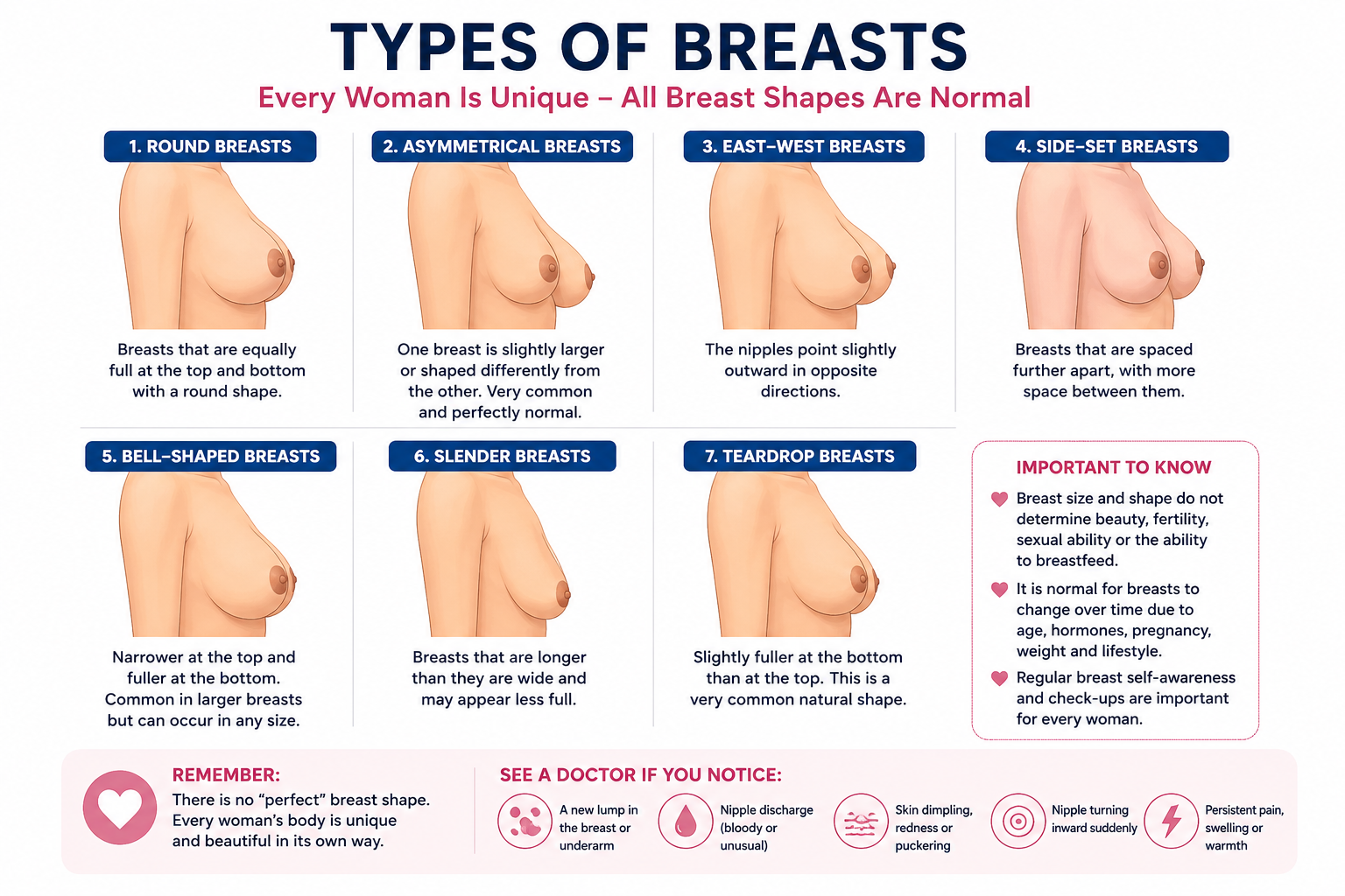 Types of Breasts Explained: What Different Breast Shapes Mean and What’s Normal